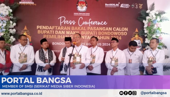 Didukung Tiga Partai Penguasa, RAHMAD Resmi Mendaftar ke KPU Bondowoso