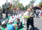 Ratusan Nasi Tumpeng di HUT TNI ke 79, Begini Harapan Dandim 0822 Bondowoso