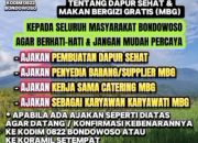 Himbauan Kodim 0822 Bondowoso, Tolak dan Laporkan!