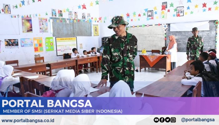 Wasbang Bela Negara Satgas TMMD, Guru Beri Apresiasi