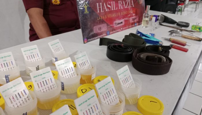 Wujudkan Bersih Narkoba, Lapas Klas IIB Bondowoso Gelar Razia dan Test Urine