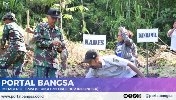 Aksi Satgas TMMD Kodim 0822 Bondowoso Tanam Pohon 975 Bibit