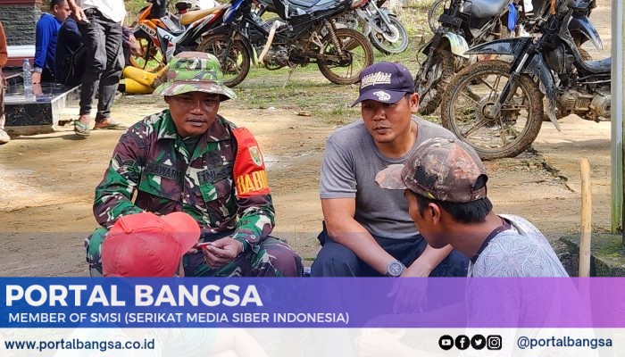 Sertu Mawardi Tampung Aspirasi Warga Saat TMMD ke-124 Kodim 0422/LB