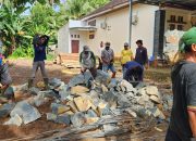 Satgas TMMD ke-124 Kodim 0422/Lampung Barat Bangun Gorong-Gorong