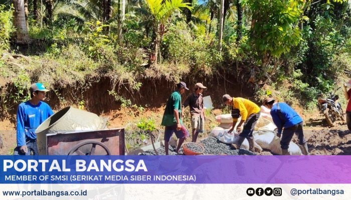 Bersama TNI, Warga Pekon Pemerihan Wujudkan Jalan Impian Lewat TMMD ke-124