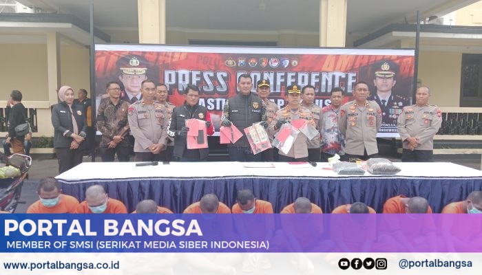 Ungkap Tujuh Kasus Hasil Operasi Pekat, Polres Bondowoso Gelar Press Conference