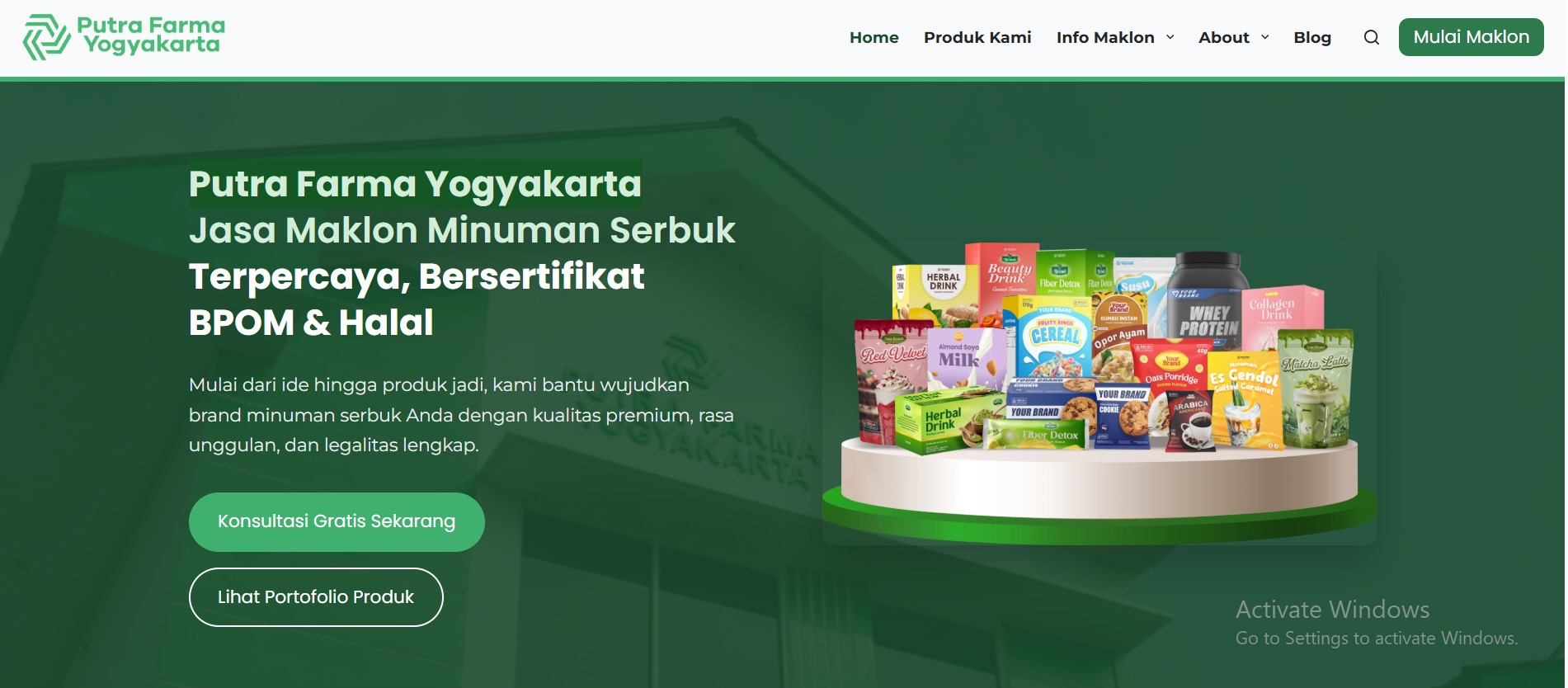 Putra Farma Yogyakarta: Jasa Maklon Minuman Serbuk Tanpa Ribet