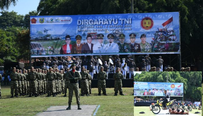 HUT ke-80 TNI di Bondowoso: TNI Kuat Karena Bersama Rakyat, Sinergi Membangun Negeri
