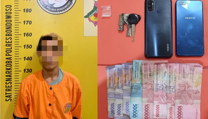 Bawa Paket Sabu, Dua Pemuda Ditangkap Polisi di Arak–Arak Bondowoso