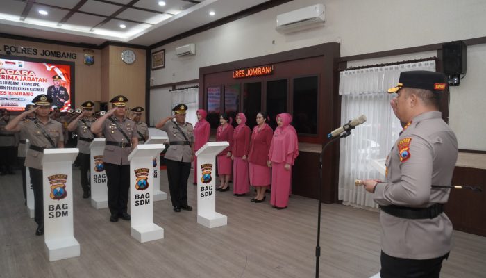 Gelar Sertijab, Begini Pesan Kapolres Jombang