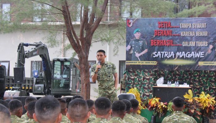 Kunjungi Yonif TP 822/SM Pulau Morotai, Begini Pesan Danbrigif TP 28/Bari Fola