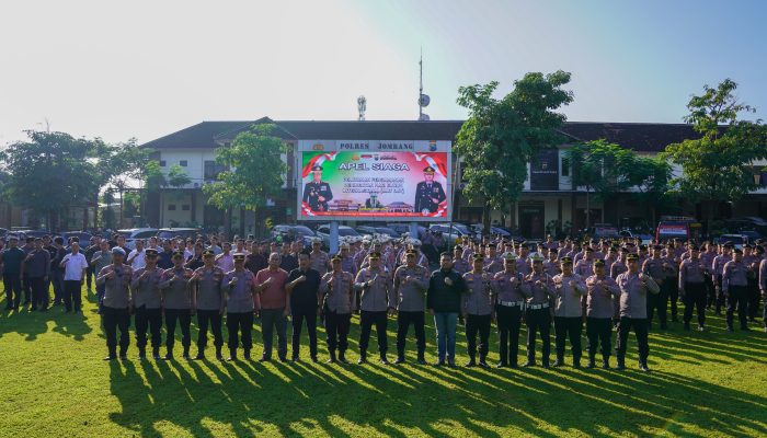 Apel Akbar, Polres Jombang Tegaskan Deteksi Dini dan Kolaborasi Hadapi Ancaman Kamtibmas