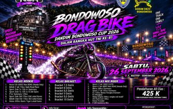 Bukan Balap Liar! Drag Bike Dandim Cup 2026 Siap Guncang Jalan Mastrip Bondowoso
